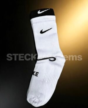 Medias doble bordado nike negras y blanco