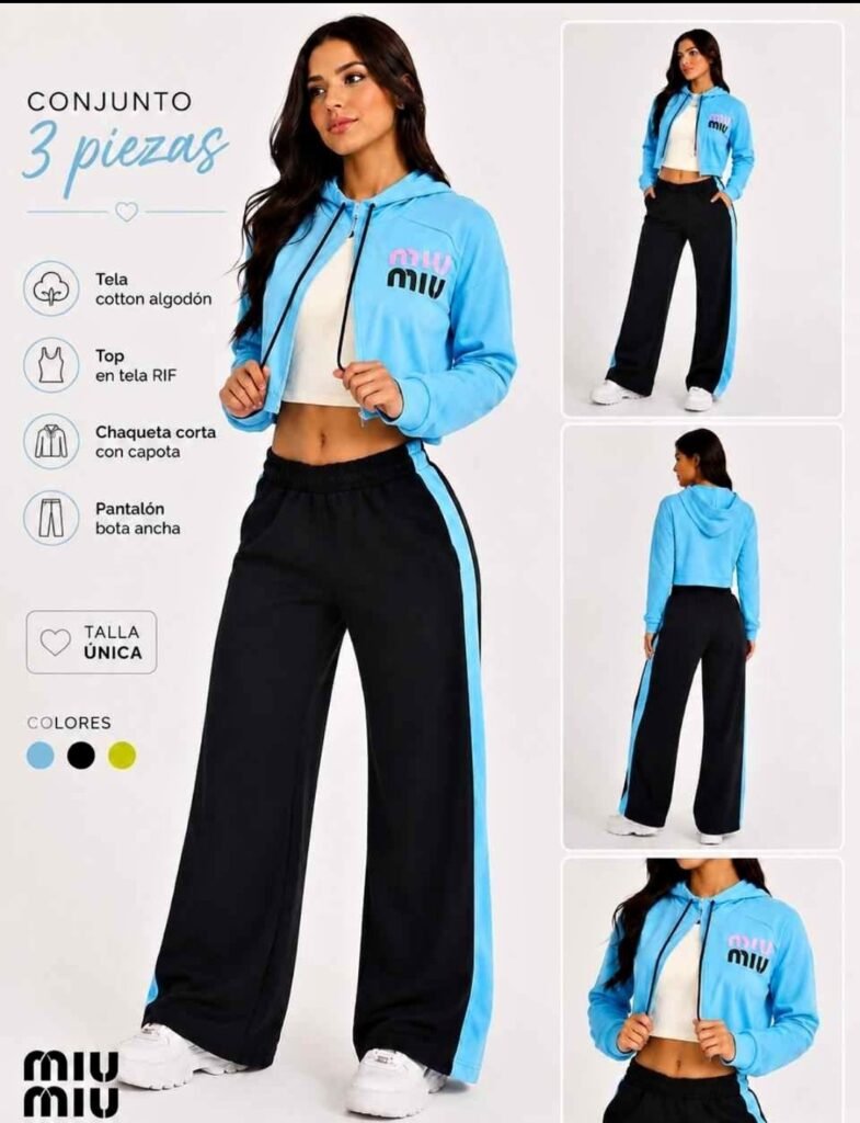 Cojunto 3 pieza azul